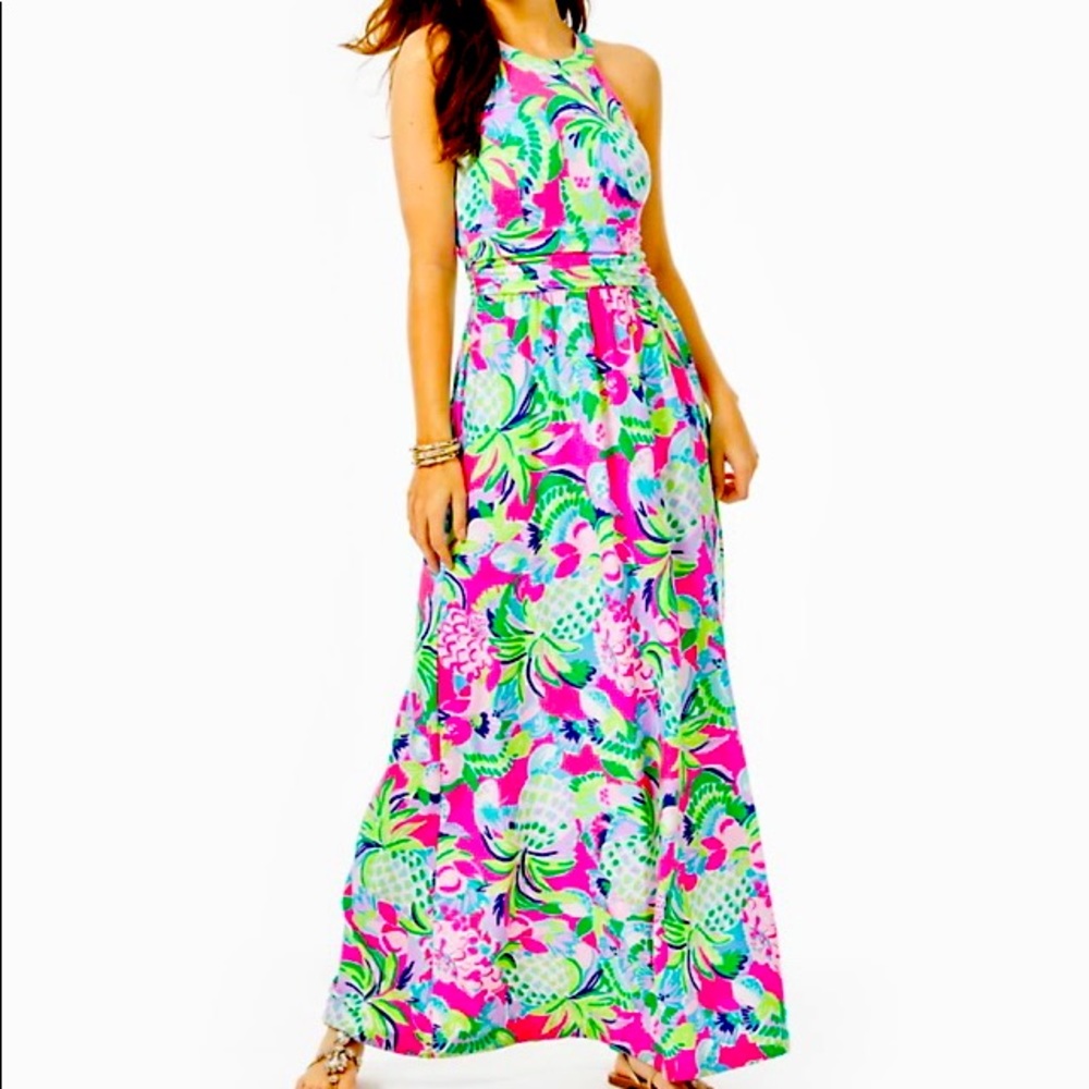 NWT Stunning Lilly Pulitzer Tallula Maxi Dress in Raise The Bar 💥